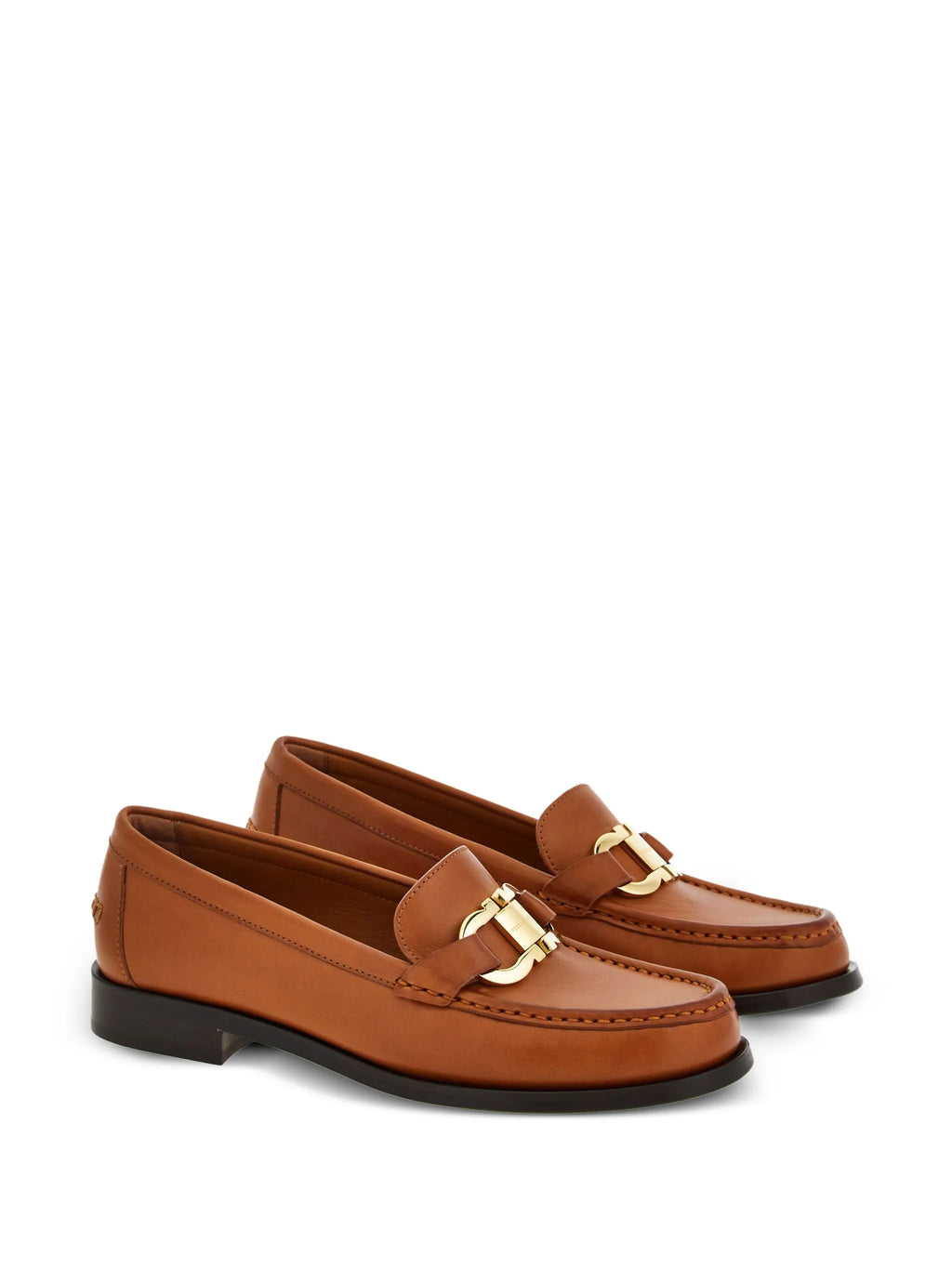 Ferragamo - Gancini-plaque Leather Loafers
