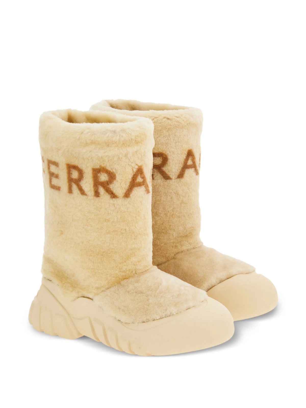 Ferragamo - Logo-print Shearling Boots