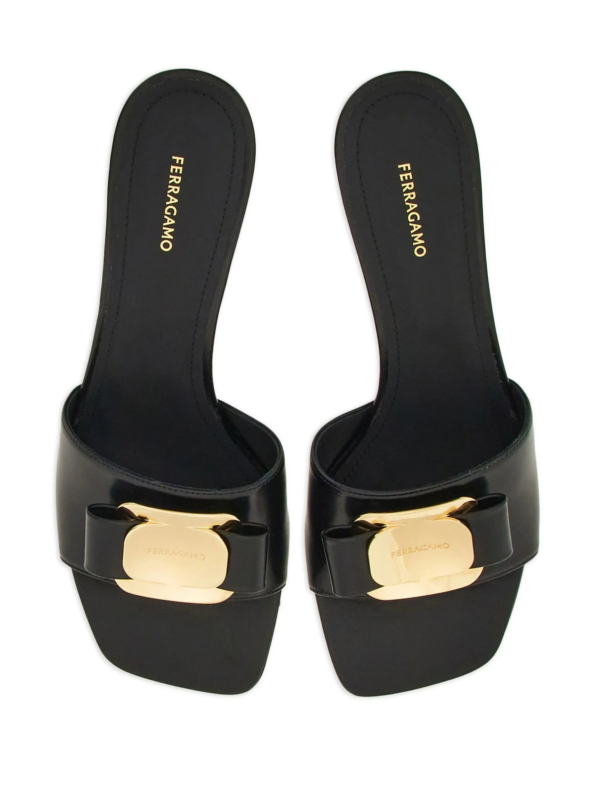 Ferragamo - 55mm Bow-detailing Leather Mules