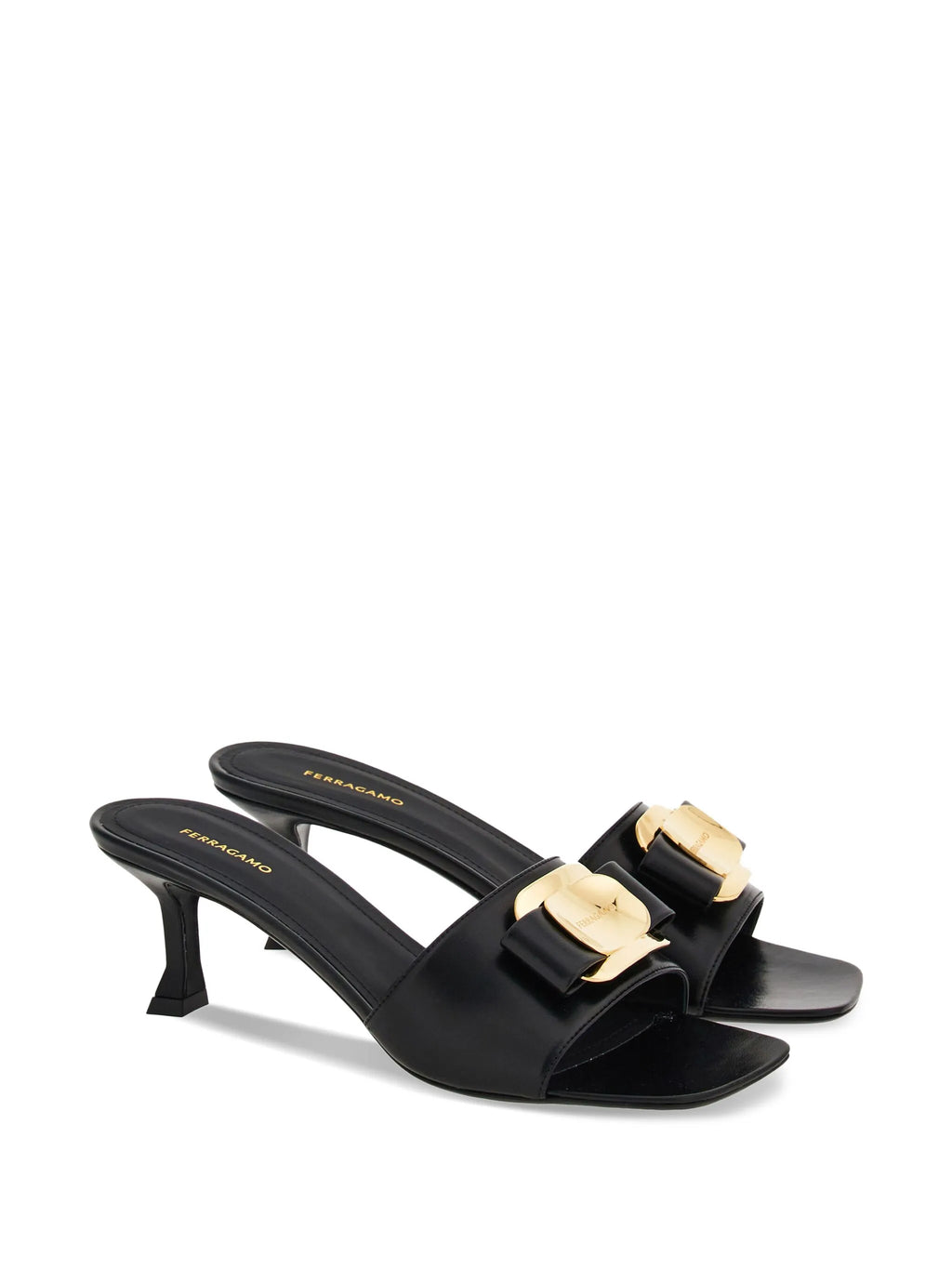 Ferragamo - 55mm Bow-detailing Leather Mules