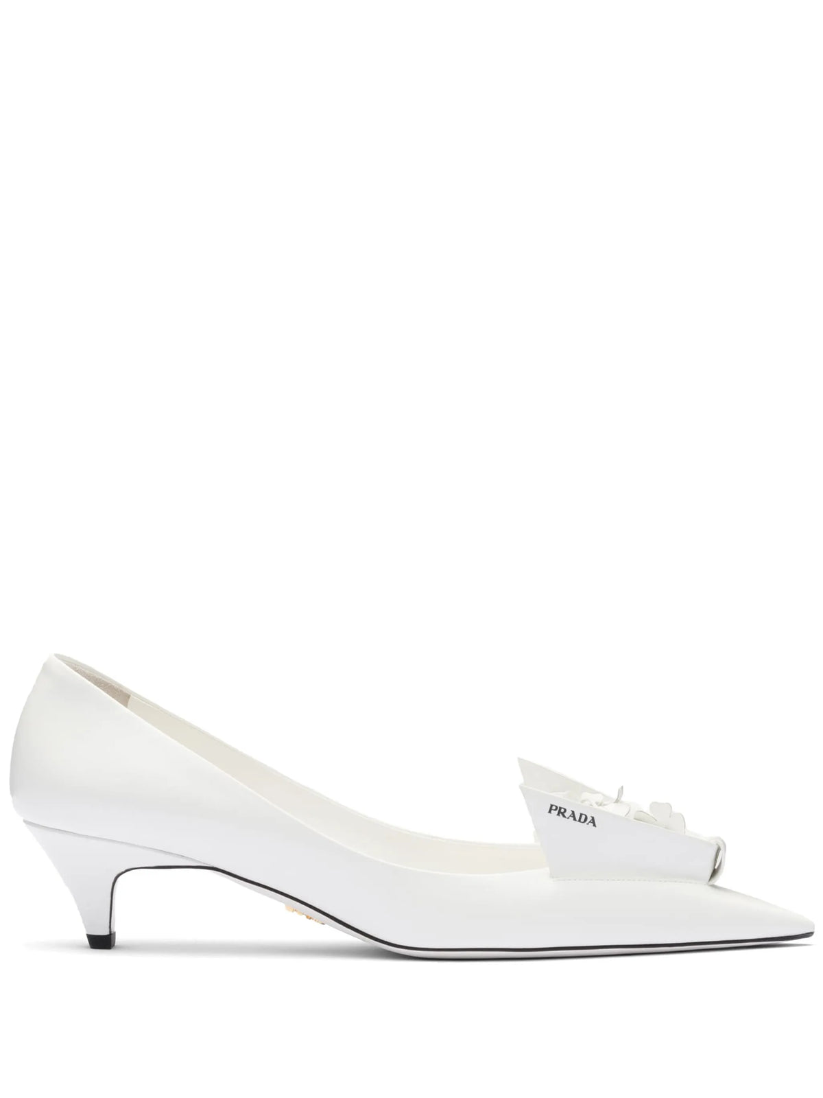 Prada - 45mm Floral-appliqué Leather Pumps