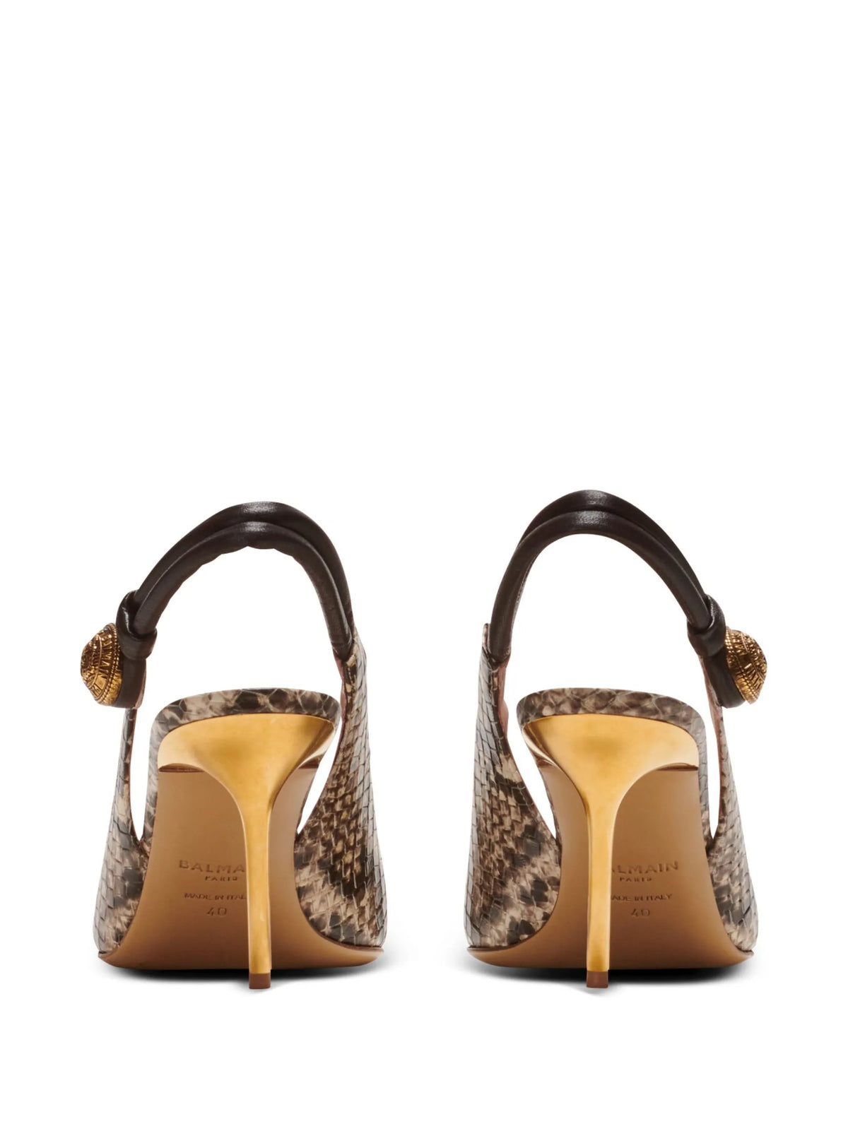 Balmain - Alma 75mm Snakeskin Leather Pumps