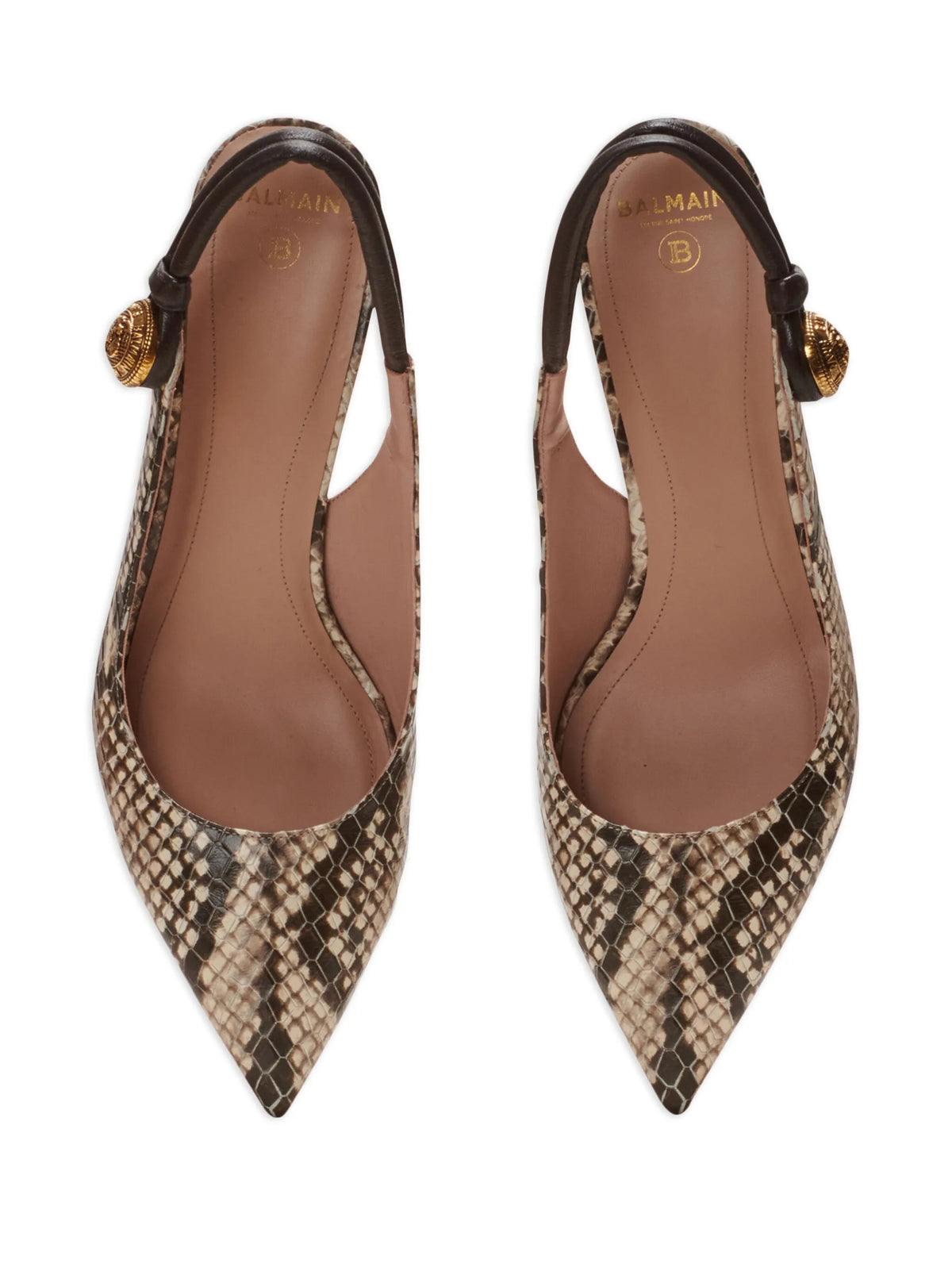 Balmain - Alma 75mm Snakeskin Leather Pumps
