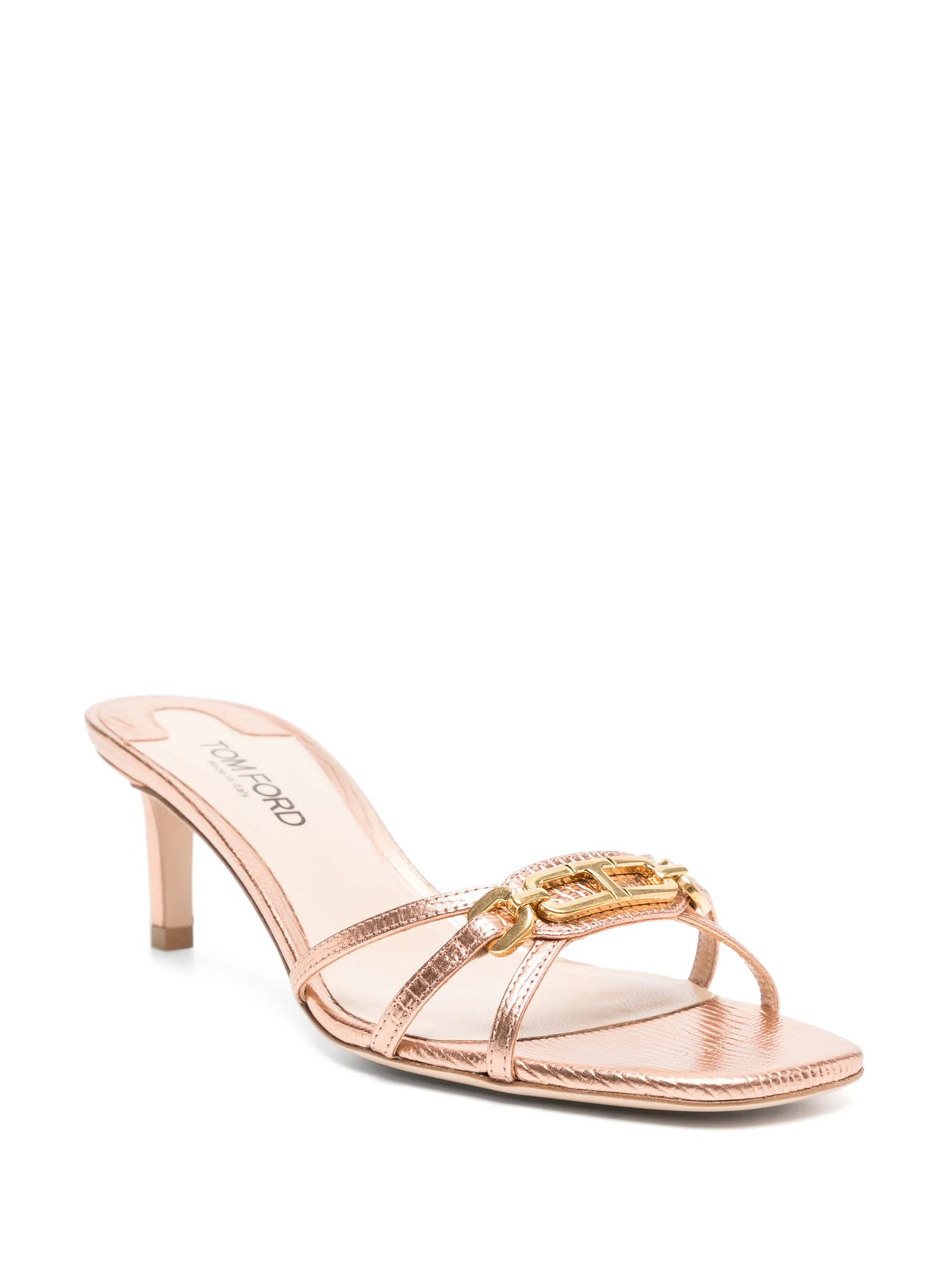 Tom Ford - Logo-plaque Leather Heeled Sandals