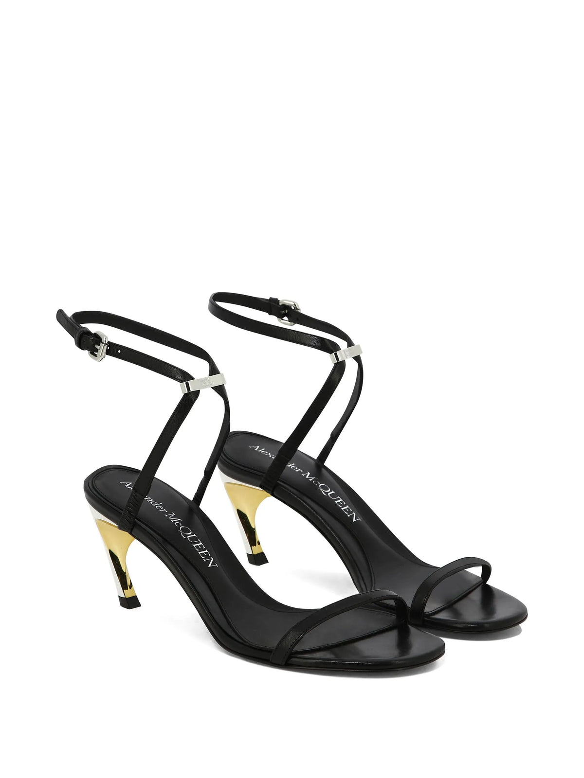 Alexander McQueen - Armadillo Leather Heeled Sandals
