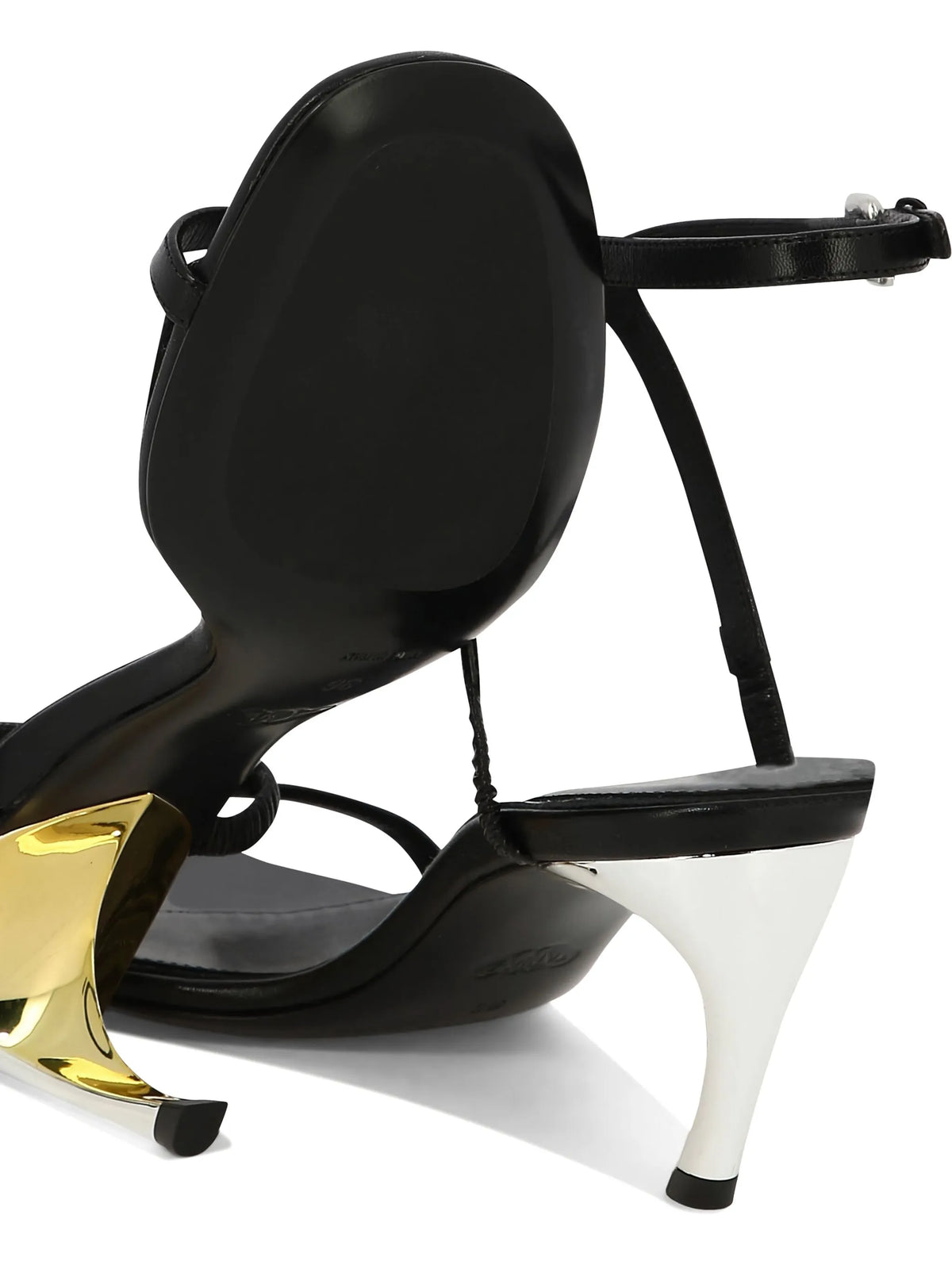 Alexander McQueen - Armadillo Leather Heeled Sandals