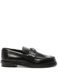 Alexander McQueen - Seal-plaque Leather Loafers