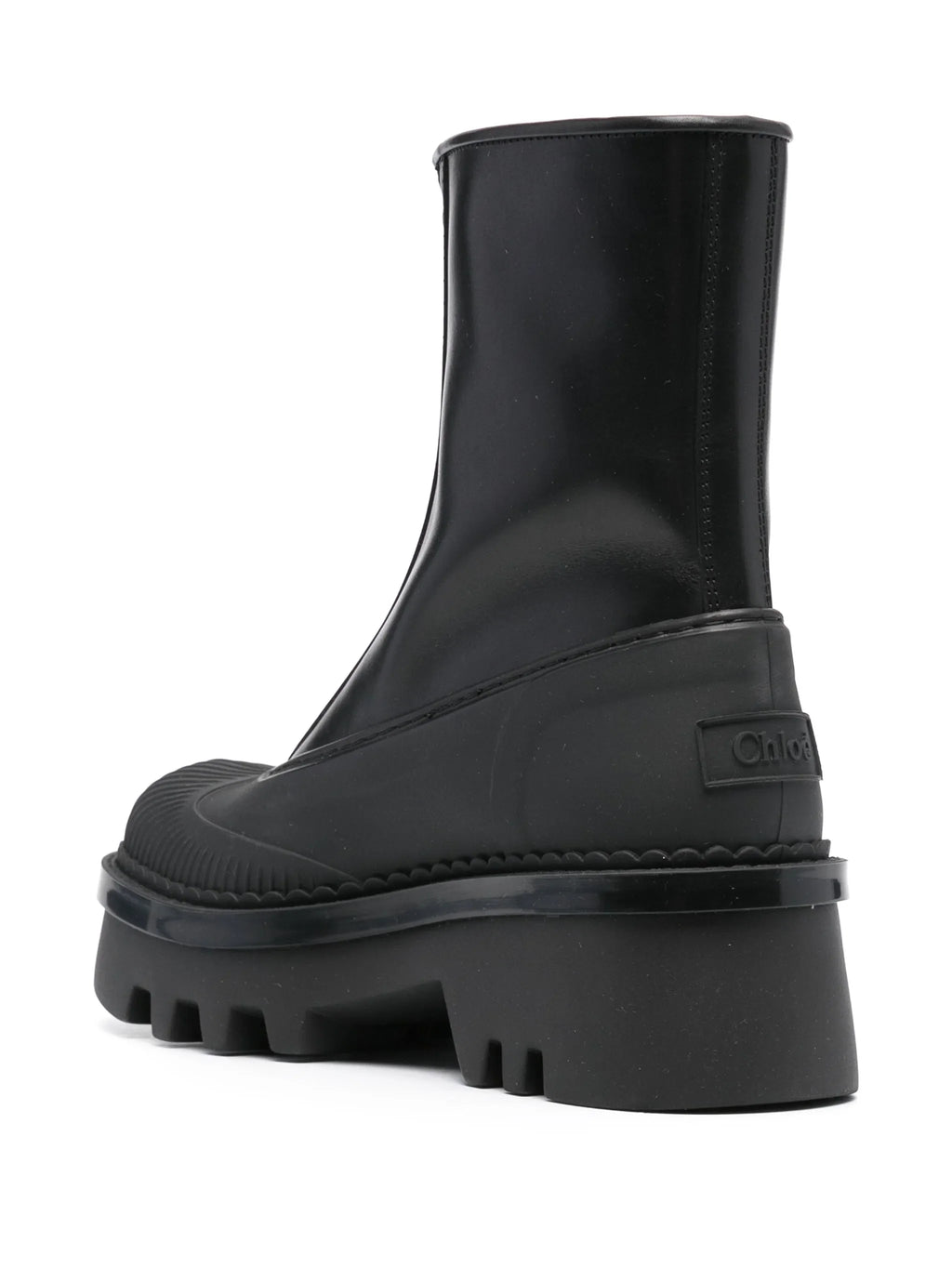 Chloé - Logo-embossed Leather Ankle Boots