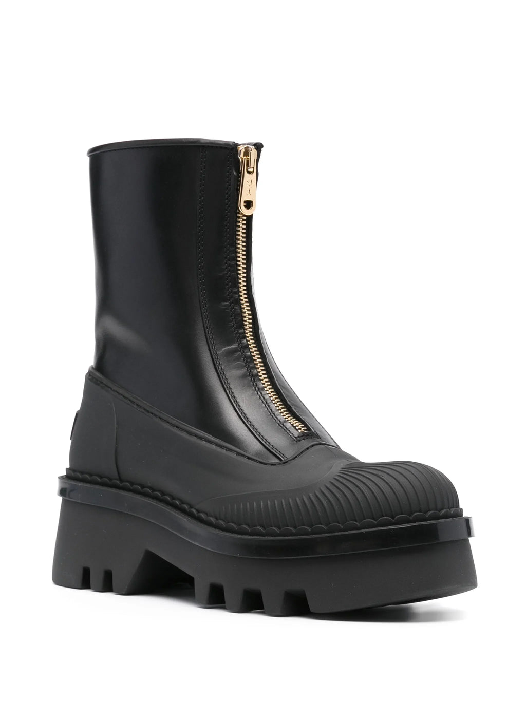 Chloé - Logo-embossed Leather Ankle Boots