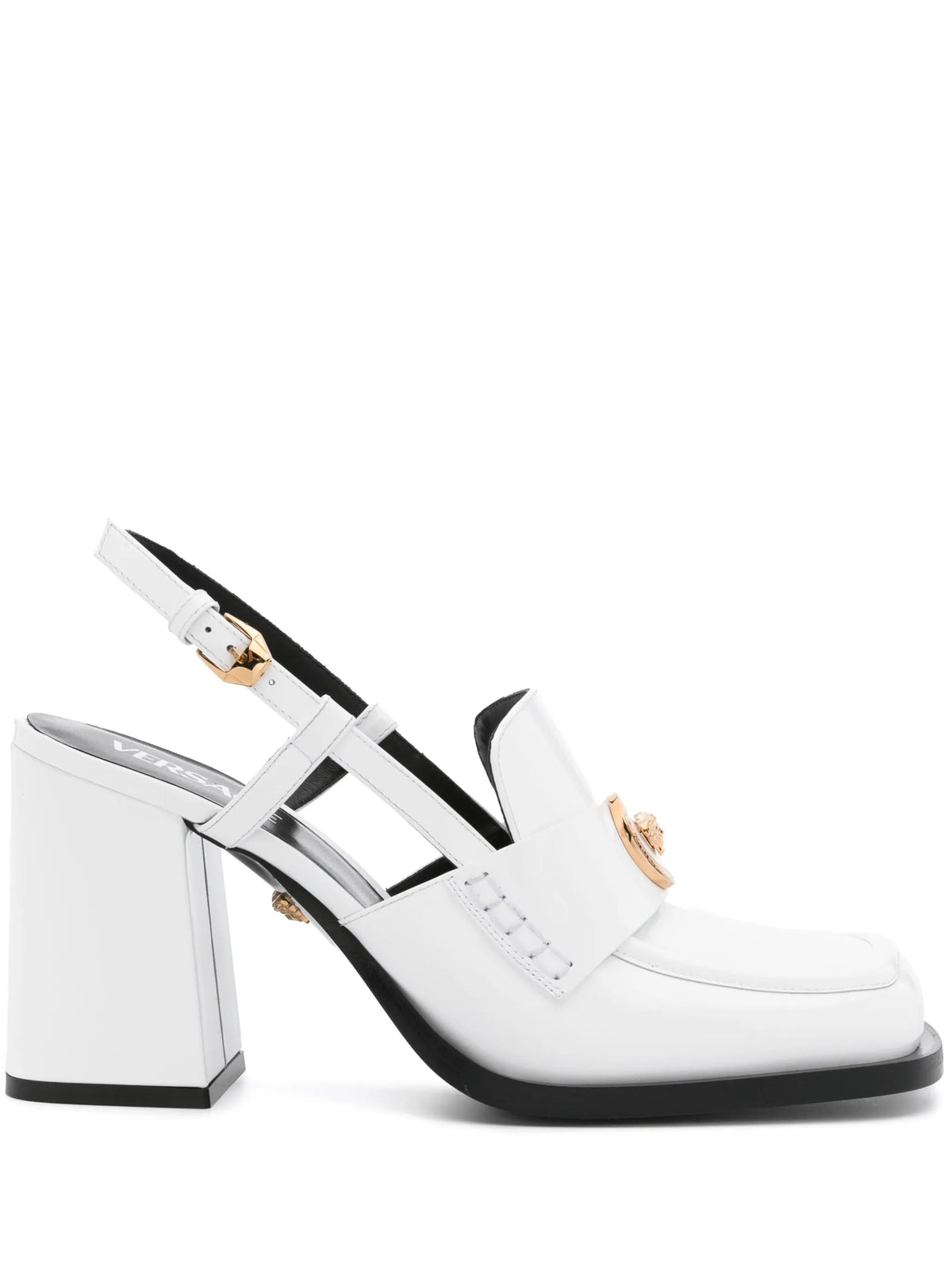 Versace - 85mm Slingback Loafer Pumps
