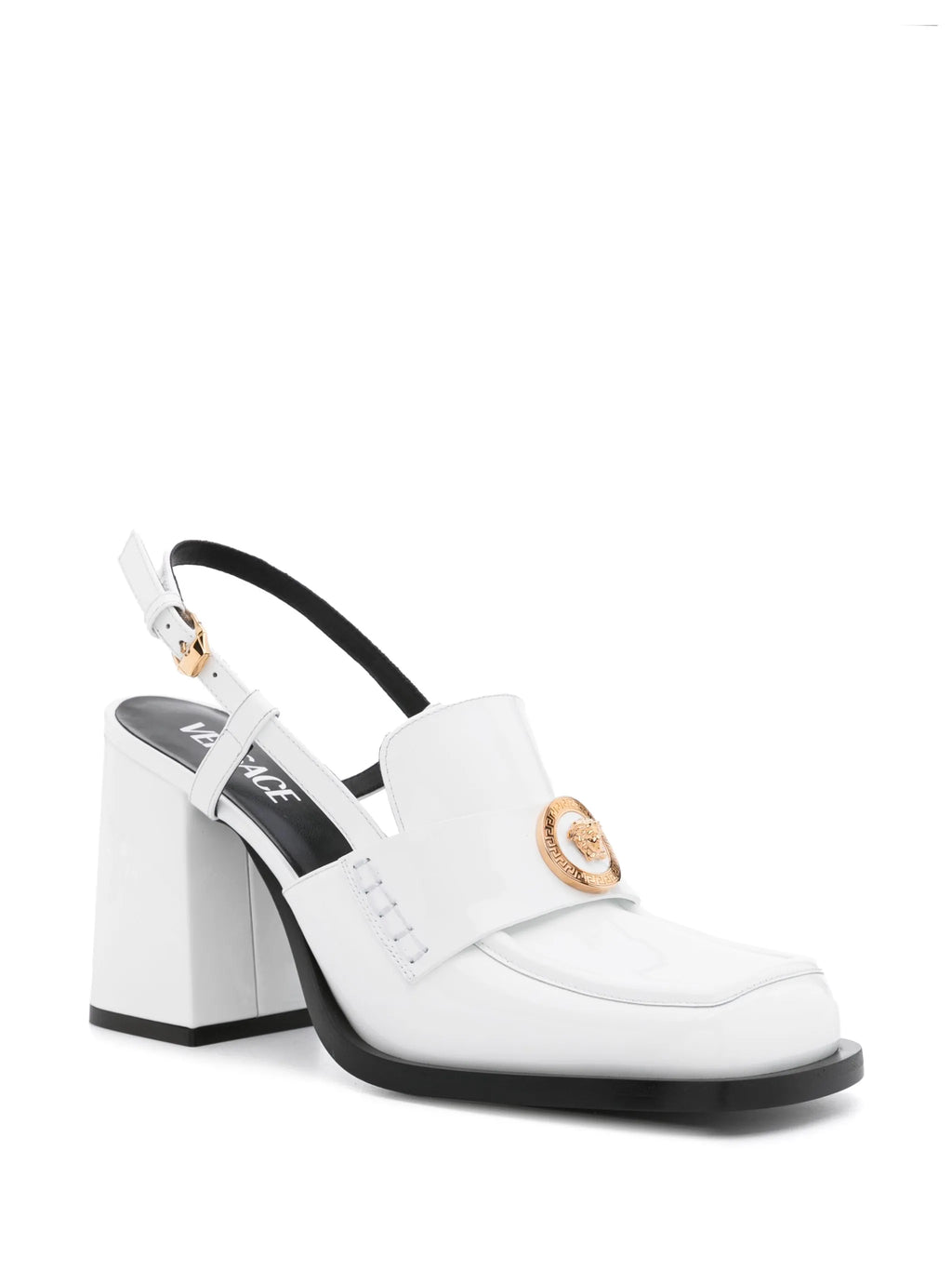 Versace - 85mm Slingback Loafer Pumps