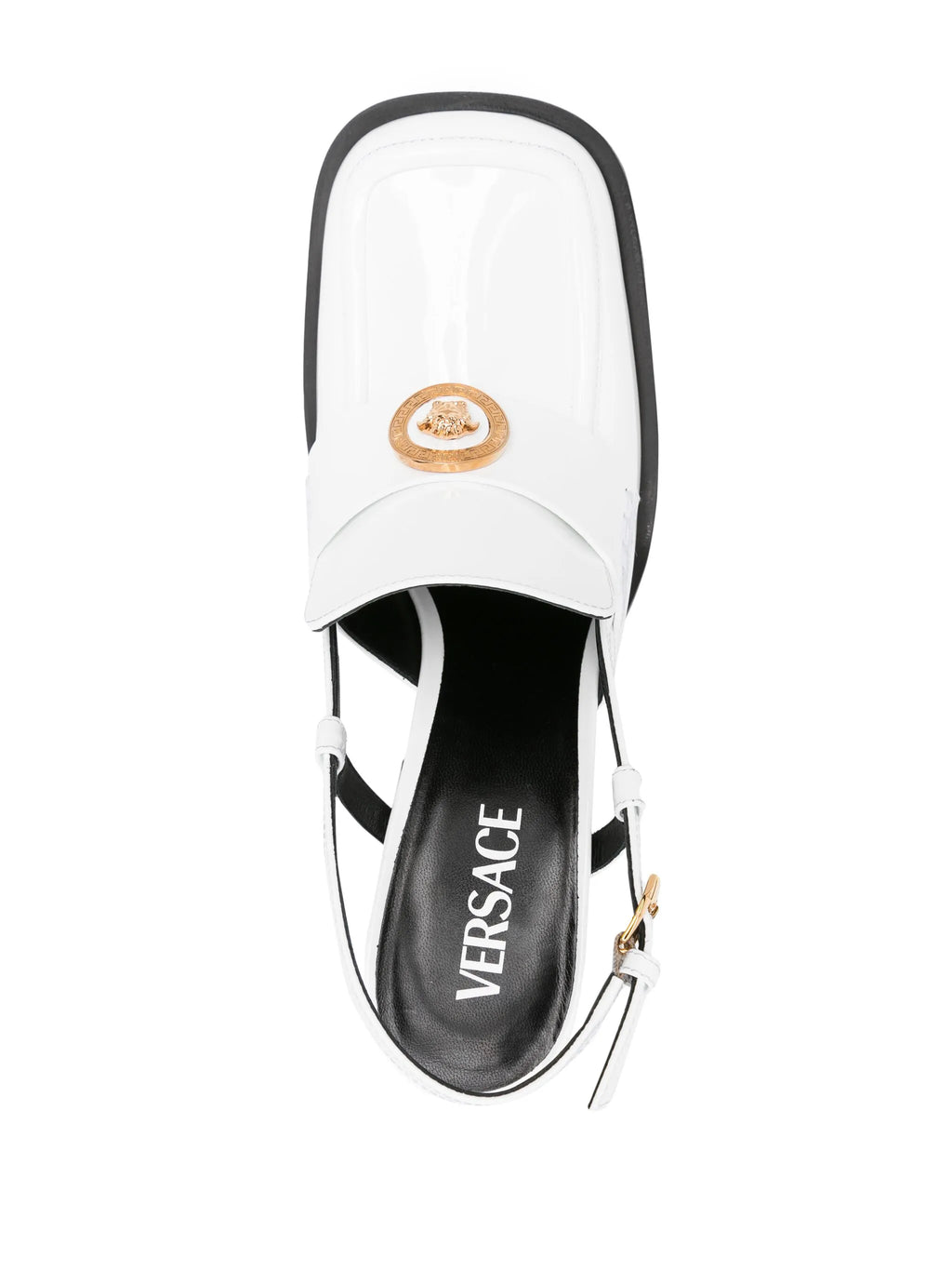 Versace - 85mm Slingback Loafer Pumps