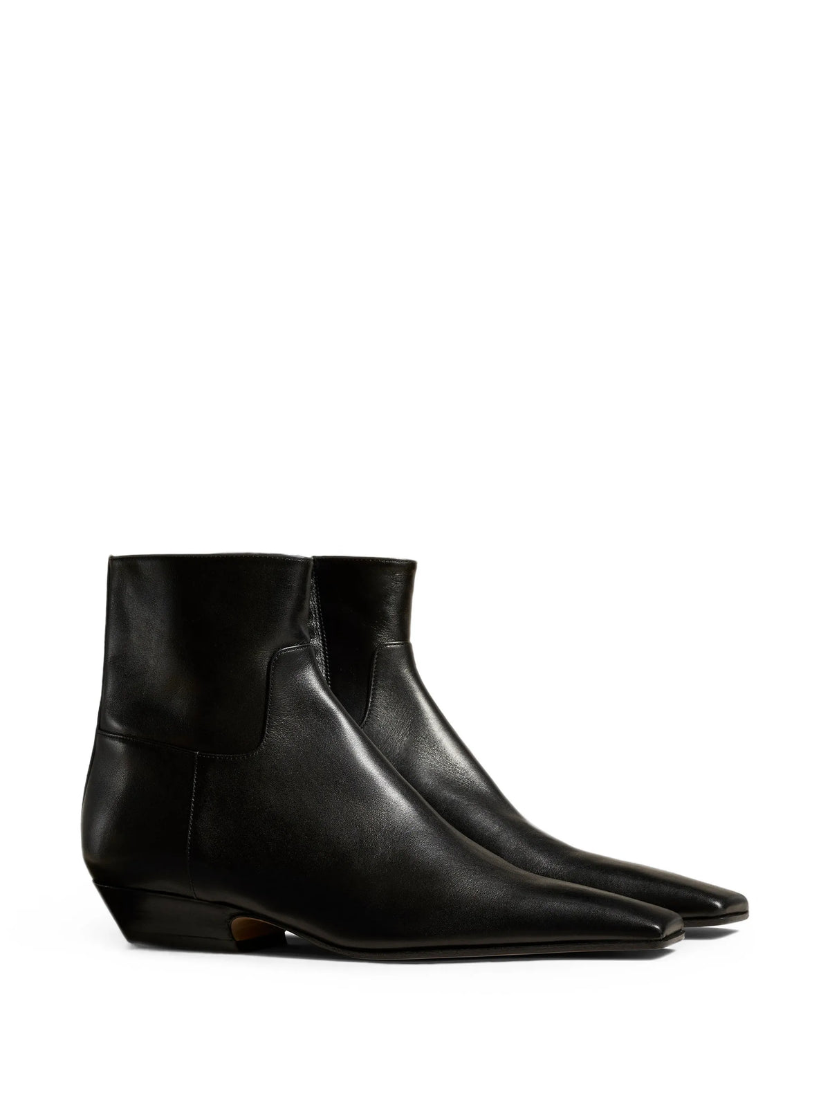 Khaite - The Marfa Leather Ankle Boots