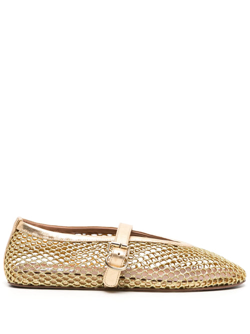 Alaïa - Strass Mesh Ballerina Shoes