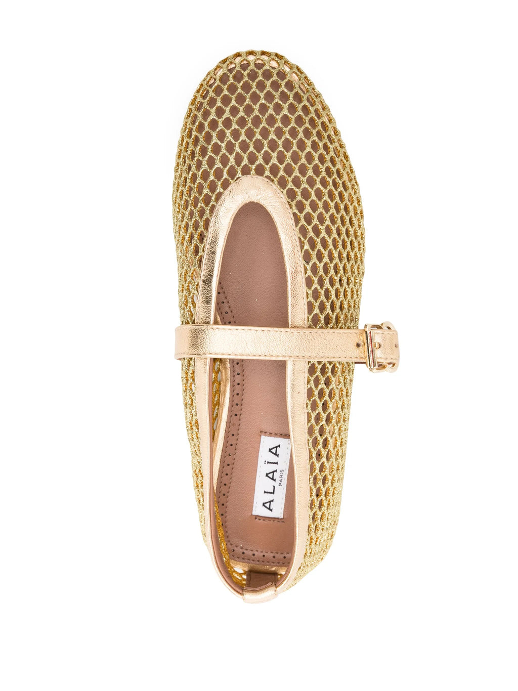 Alaïa - Strass Mesh Ballerina Shoes