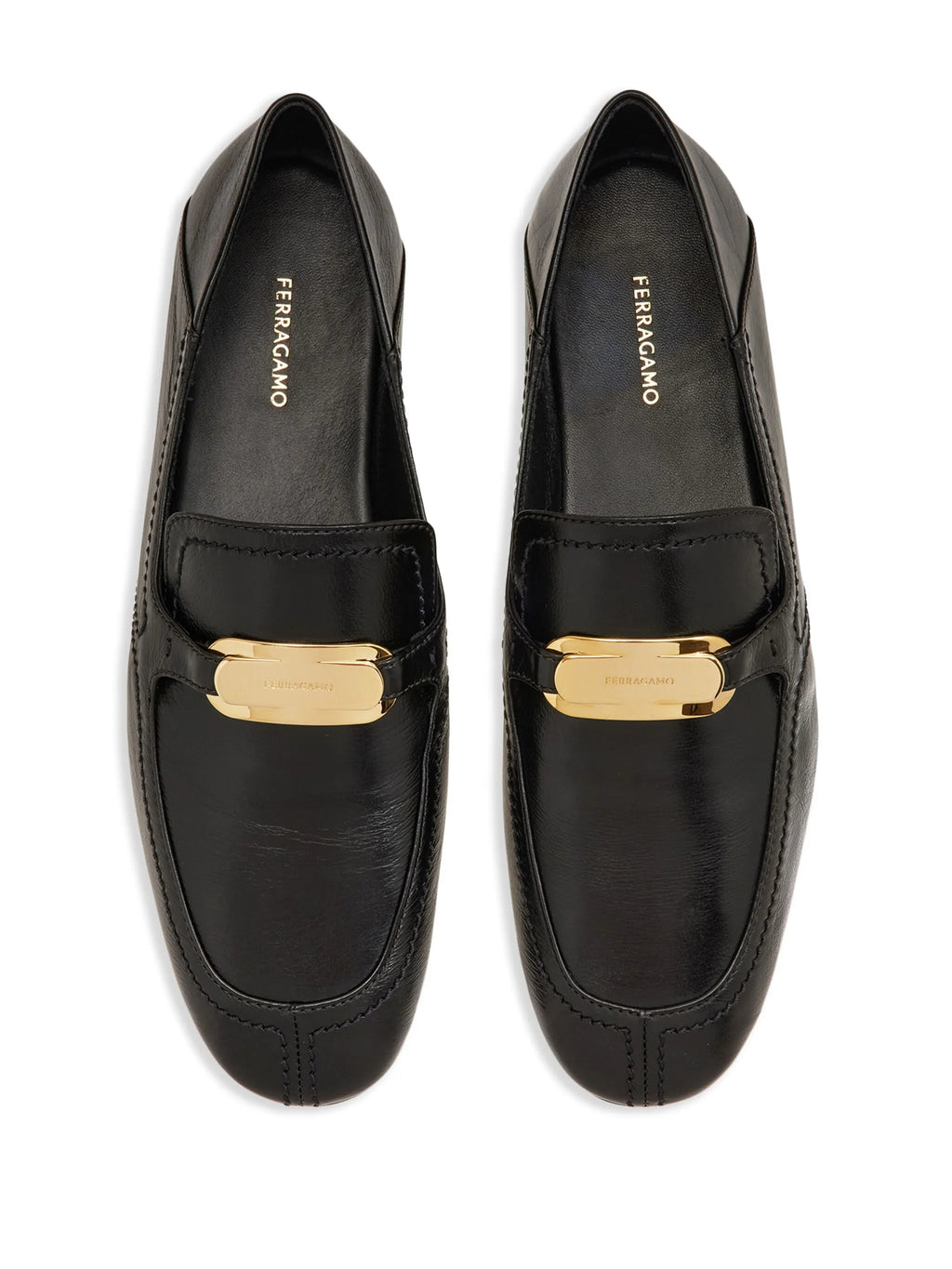 Ferragamo - Buckle Leather Loafers