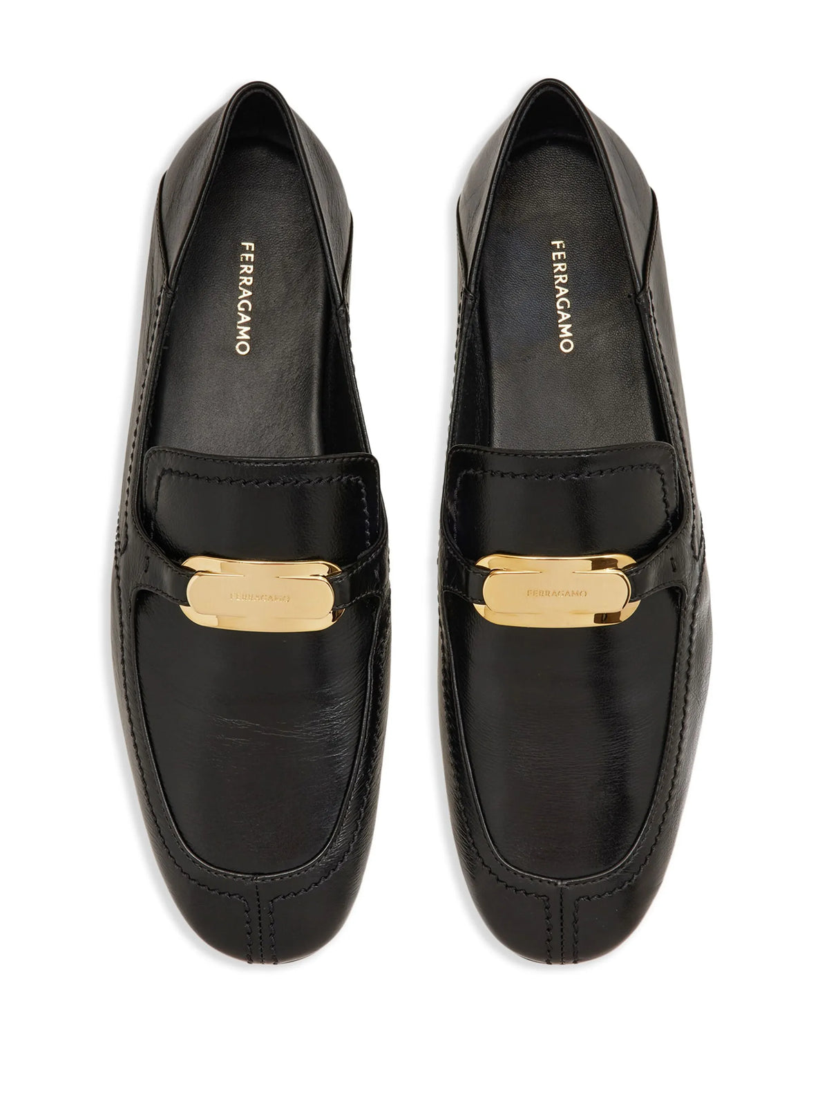 Ferragamo - Buckle Leather Loafers