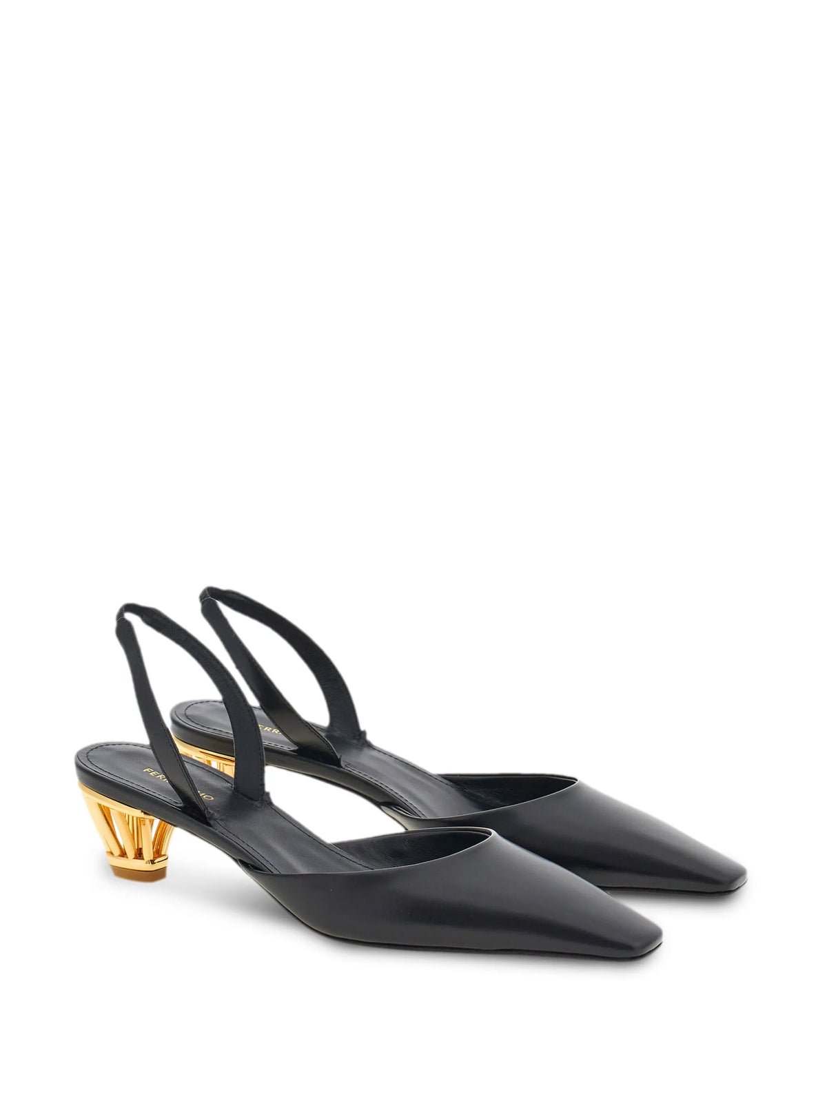 Ferragamo - Cage-heel Slingback Pumps