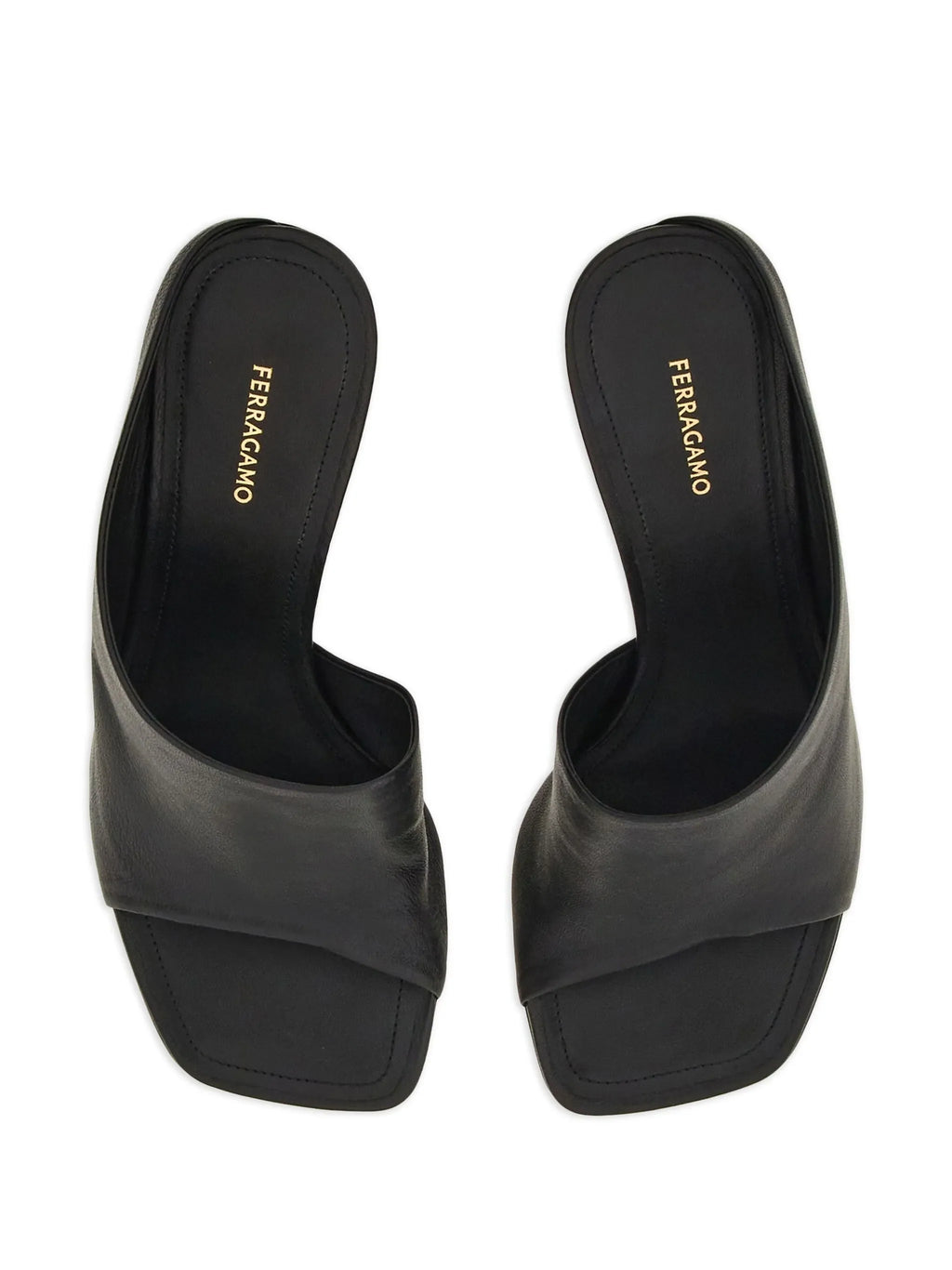 Ferragamo - 85mm Curved Leather Sandals