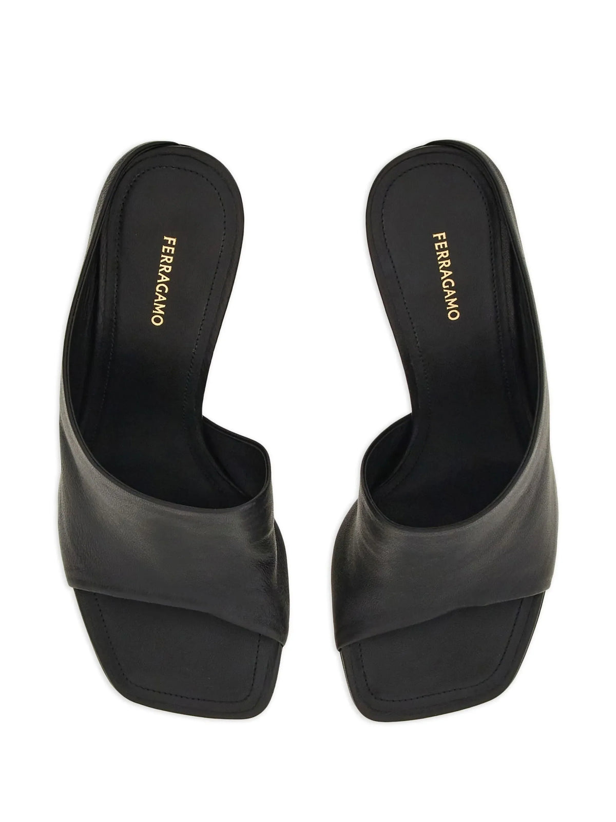 Ferragamo - 85mm Curved Leather Sandals