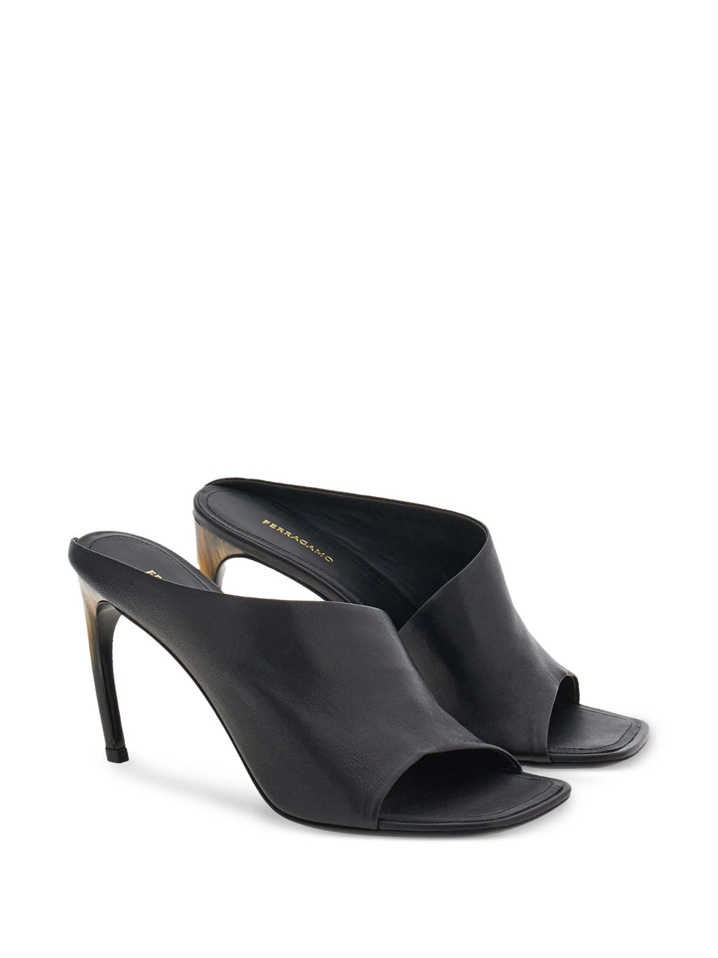 Ferragamo - 85mm Curved Leather Sandals