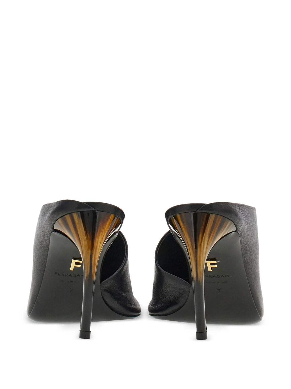 Ferragamo - 85mm Curved Leather Sandals