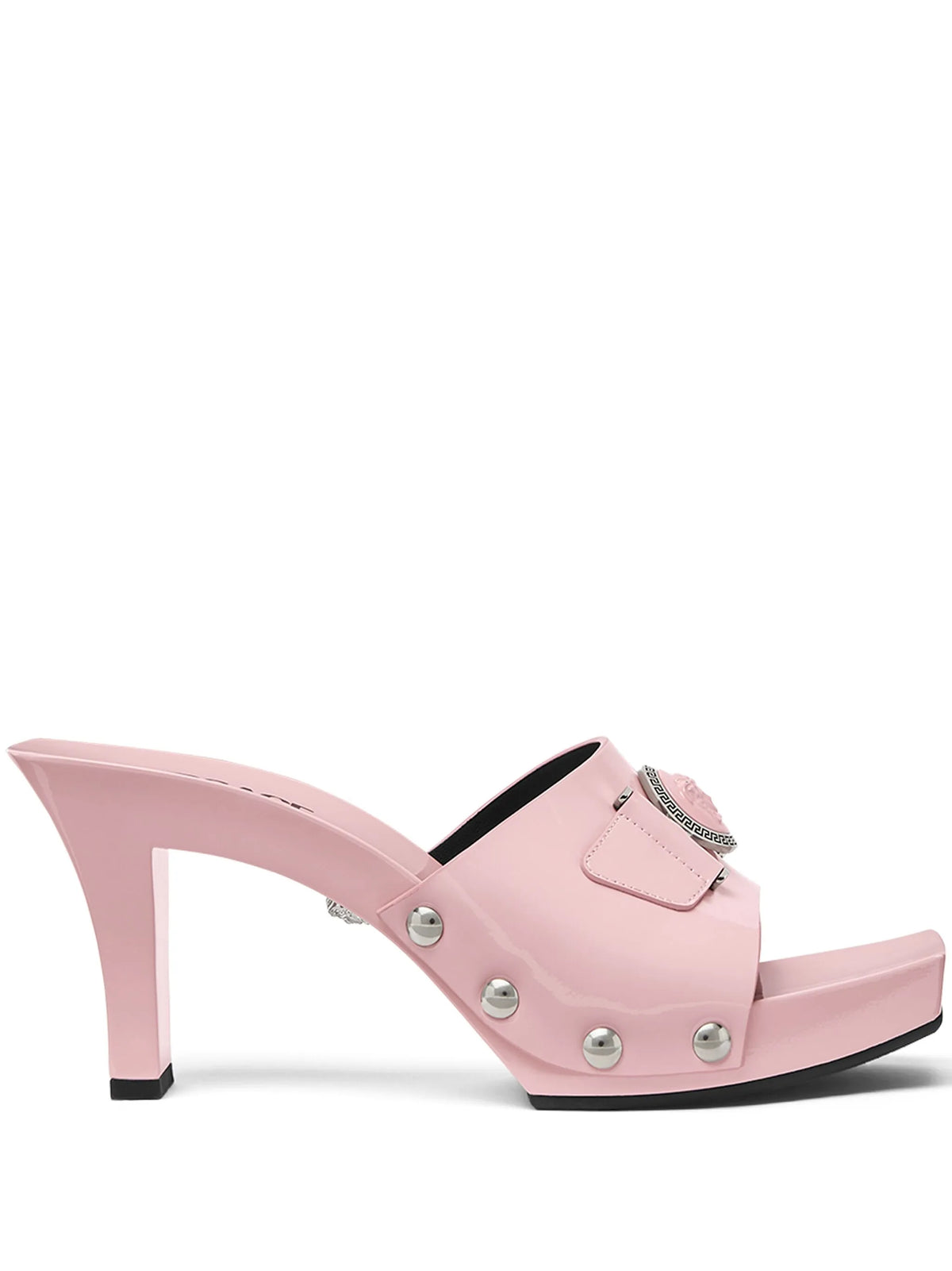Versace - 60mm Medusa-buckle Patent-leather Clogs
