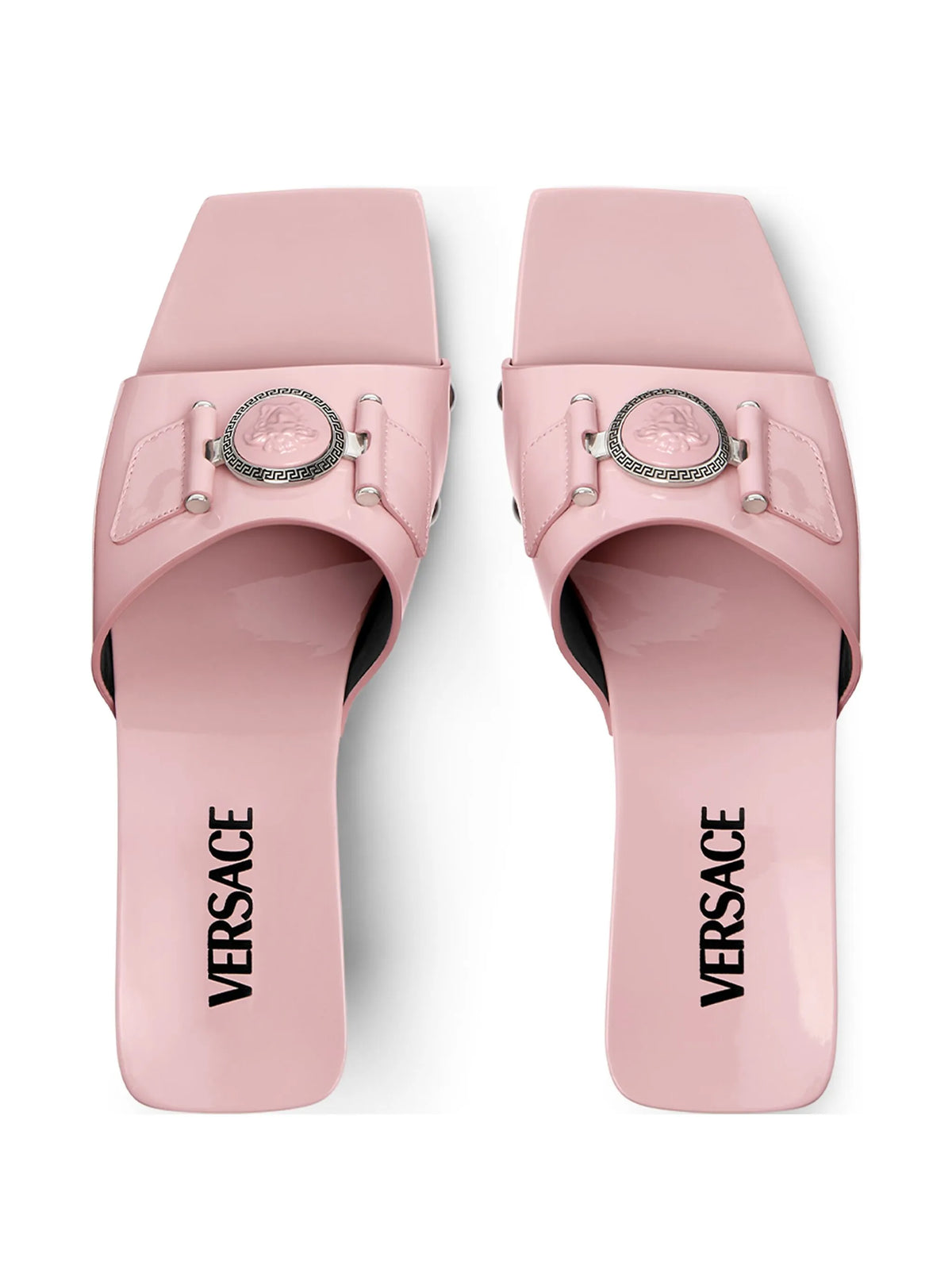 Versace - 60mm Medusa-buckle Patent-leather Clogs
