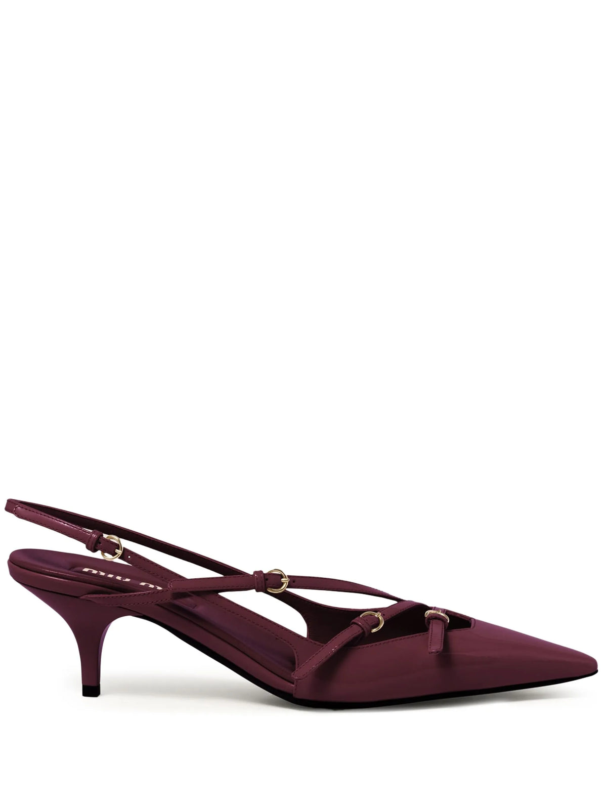 Miu Miu - Patent Leather Slingbacks With Buckles
