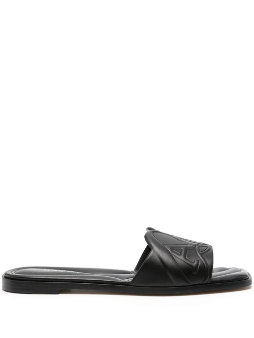 Alexander McQueen - Logo-embossed Leather Sandals