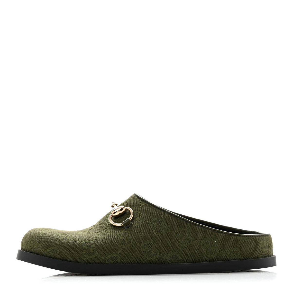 Gucci - New Canvas Monogram GG Granada Kid Horsebit Mules