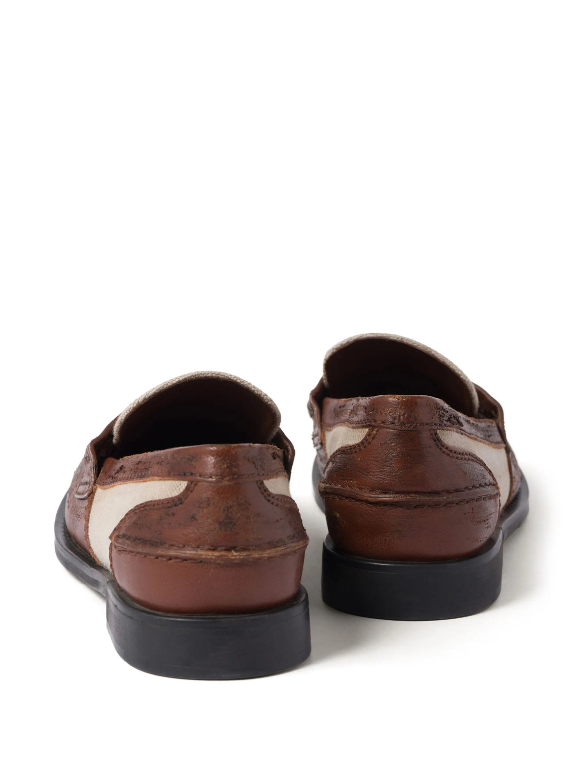 Miu Miu - Penny-appliqué Panelled Loafers