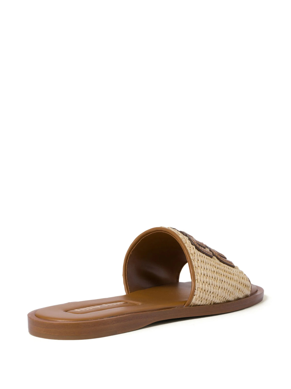 Miu Miu - Logo-patch Raffia Slides