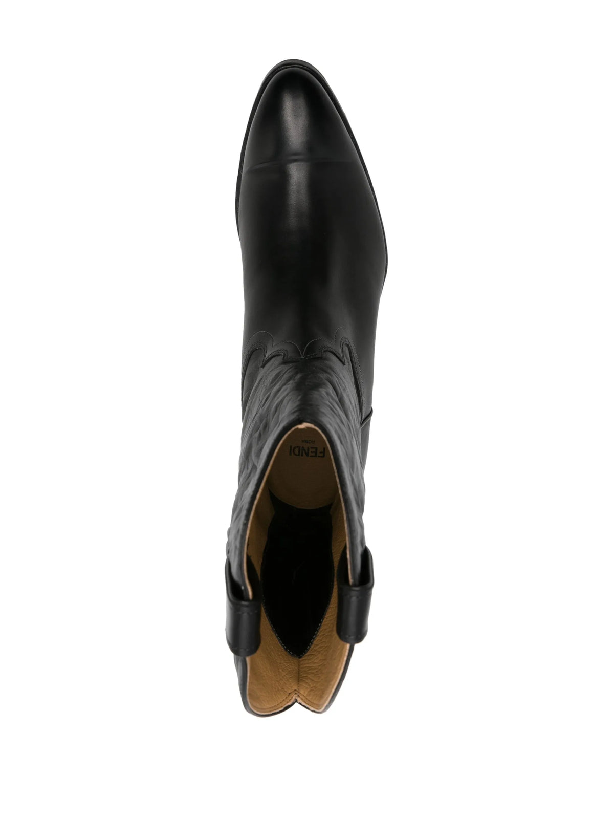 Fendi - Crinkled-leather Cowboy Boots