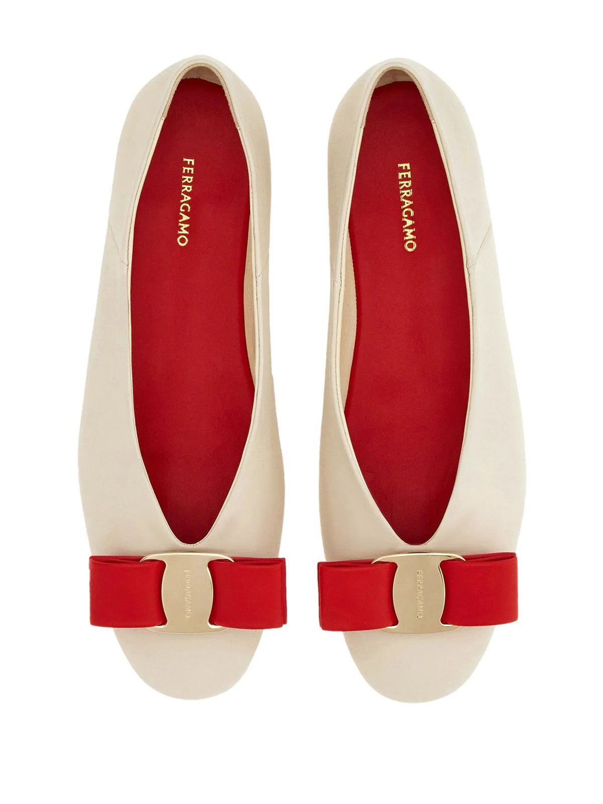 Ferragamo - Vara Leather Ballerina Shoes