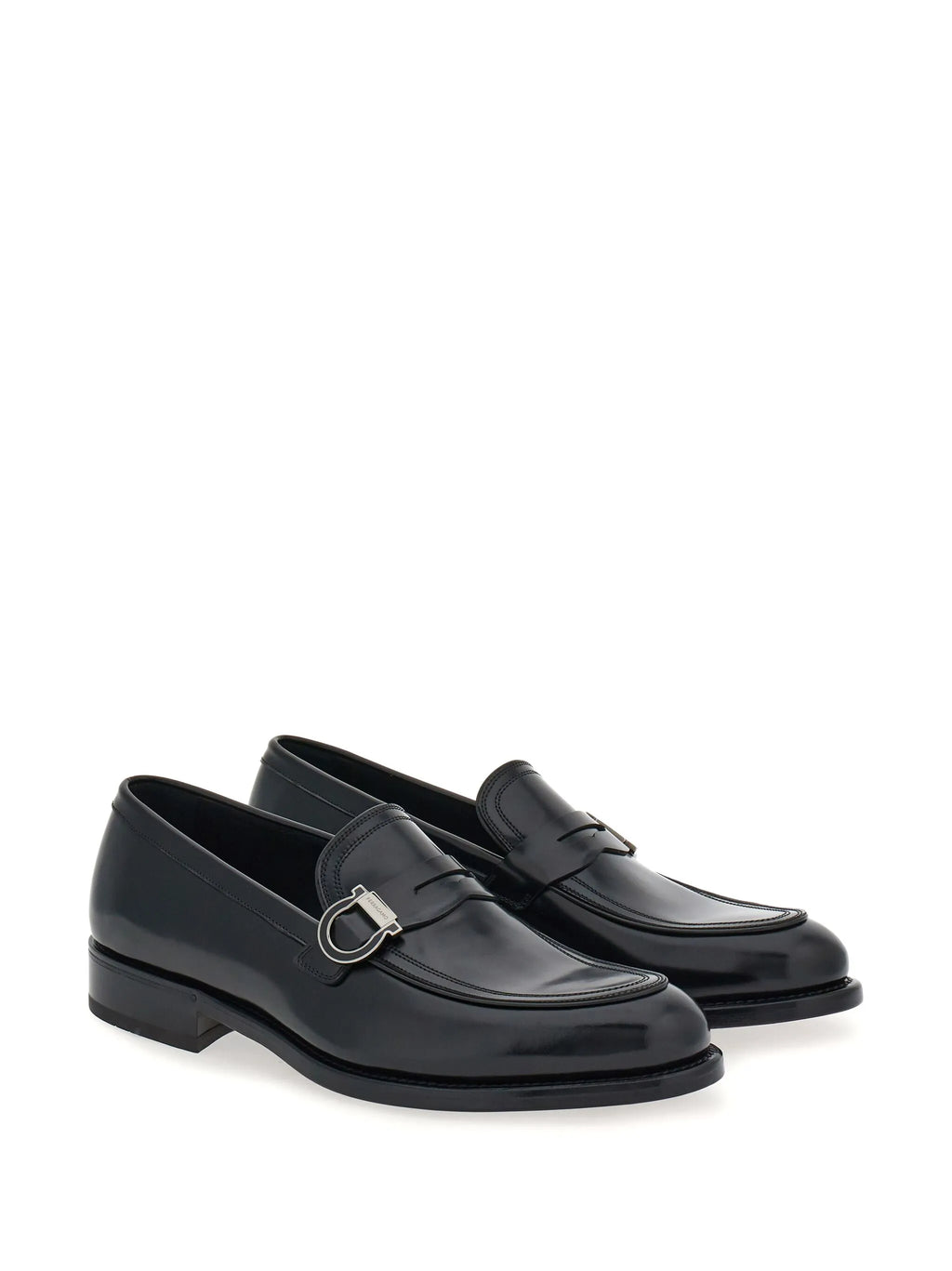 Ferragamo - Gancini-plaque Leather Mocassins
