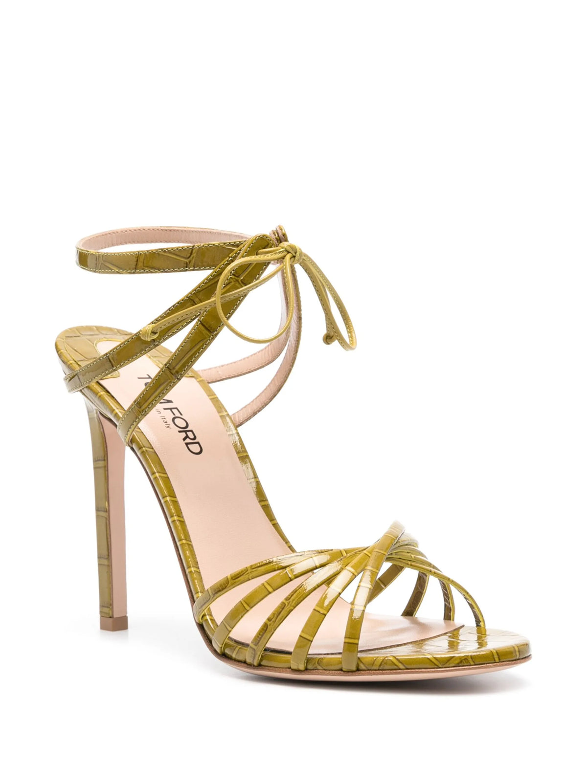 Tom Ford - 120mm Embossed Leather Sandals