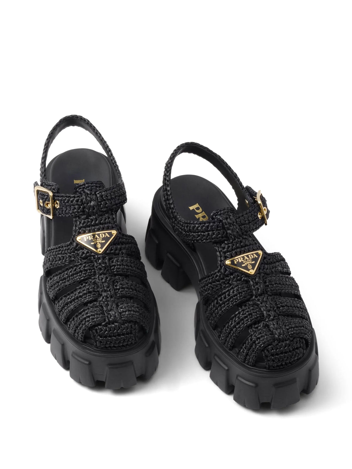 Prada - Monolith Caged Flatform Sandals