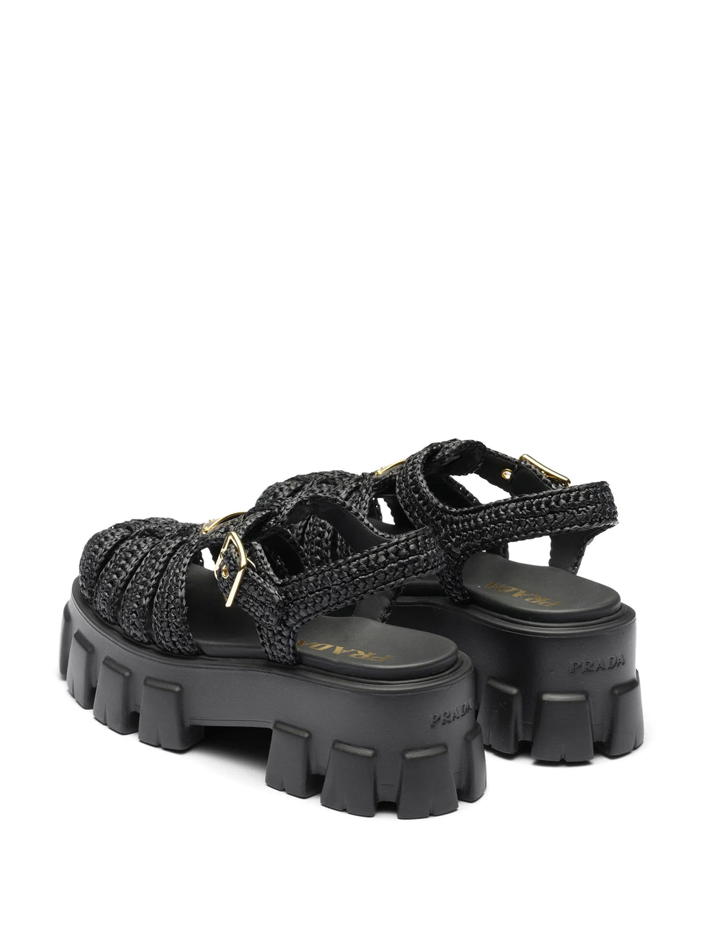 Prada - Monolith Caged Flatform Sandals