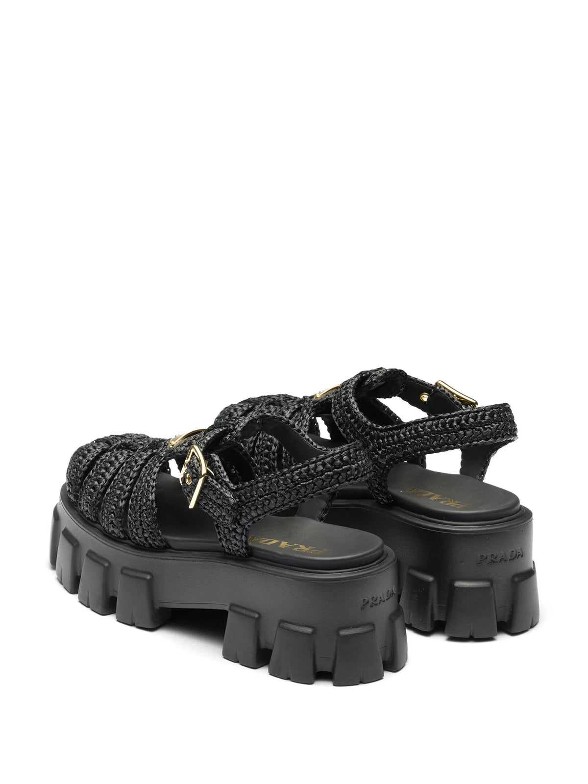 Prada - Monolith Caged Flatform Sandals