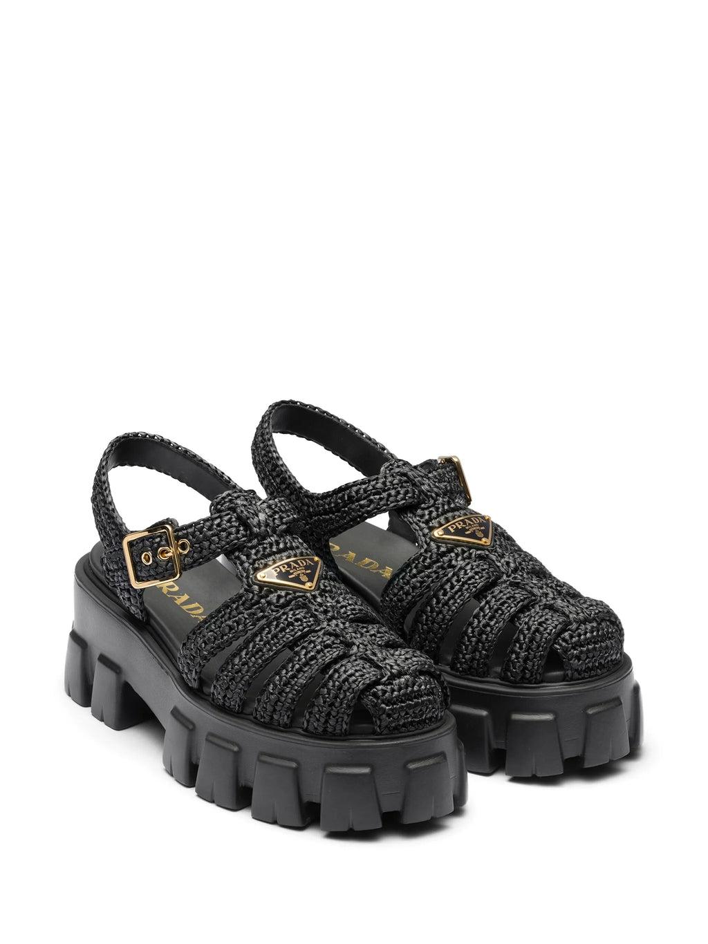Prada - Monolith Caged Flatform Sandals