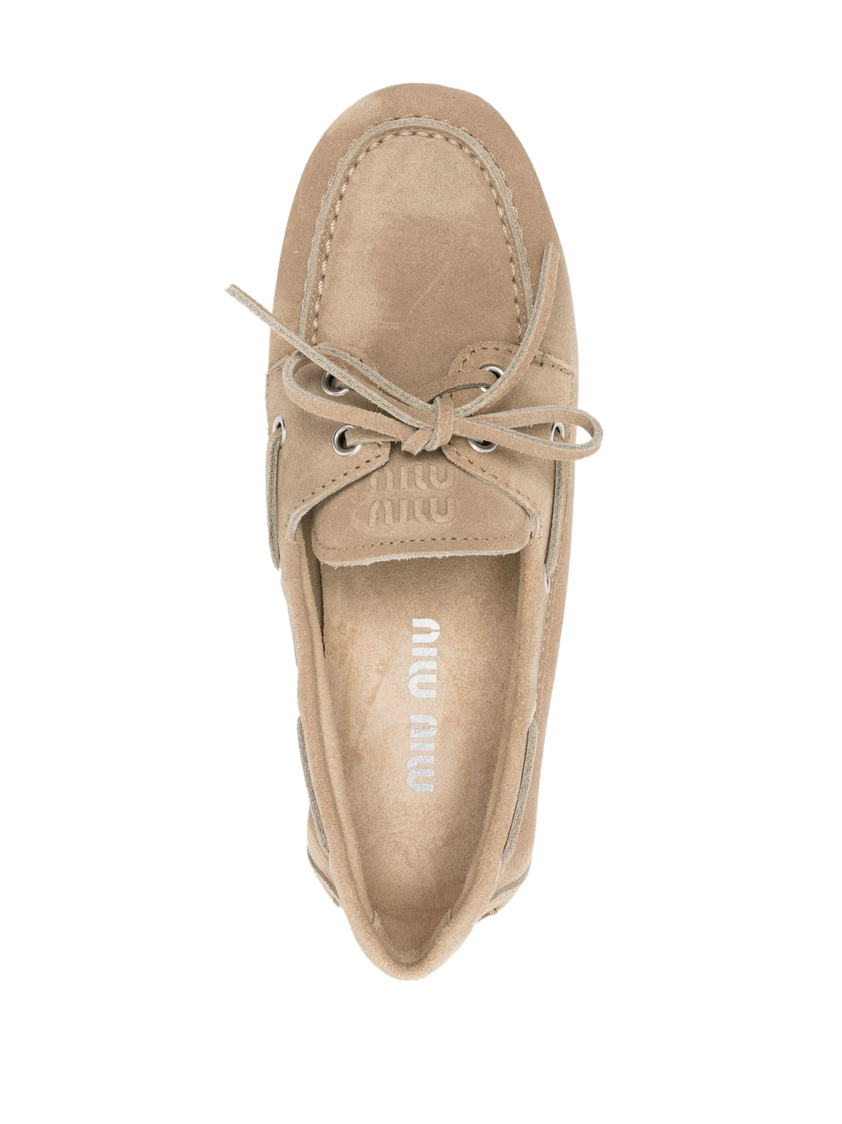 Miu Miu - Logo-embossed Suede Loafers