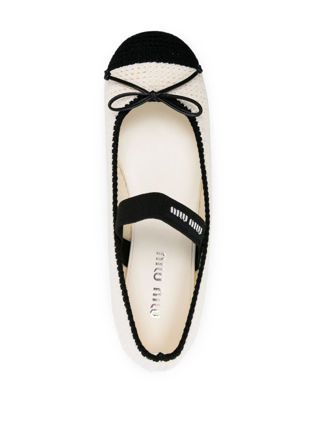 Miu Miu - Bow-detail Knitted Ballerina Shoes
