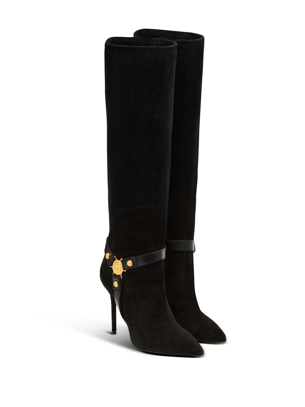 Balmain - Eva 95mm Suede Biker Boots