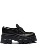 Prada - Brushed Leather Monolith Loafers