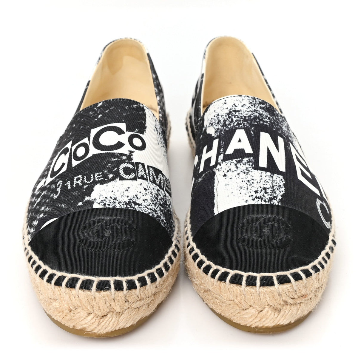 Chanel - Printed Canvas Grosgrain 31 Rue Cambon Espadrilles