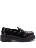 Fendi - Logo-plaque Leather Loafers