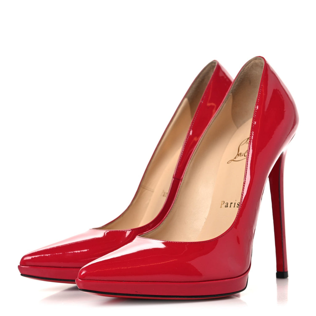 Christian Louboutin - Patent Pigalle Plato 120 Pumps