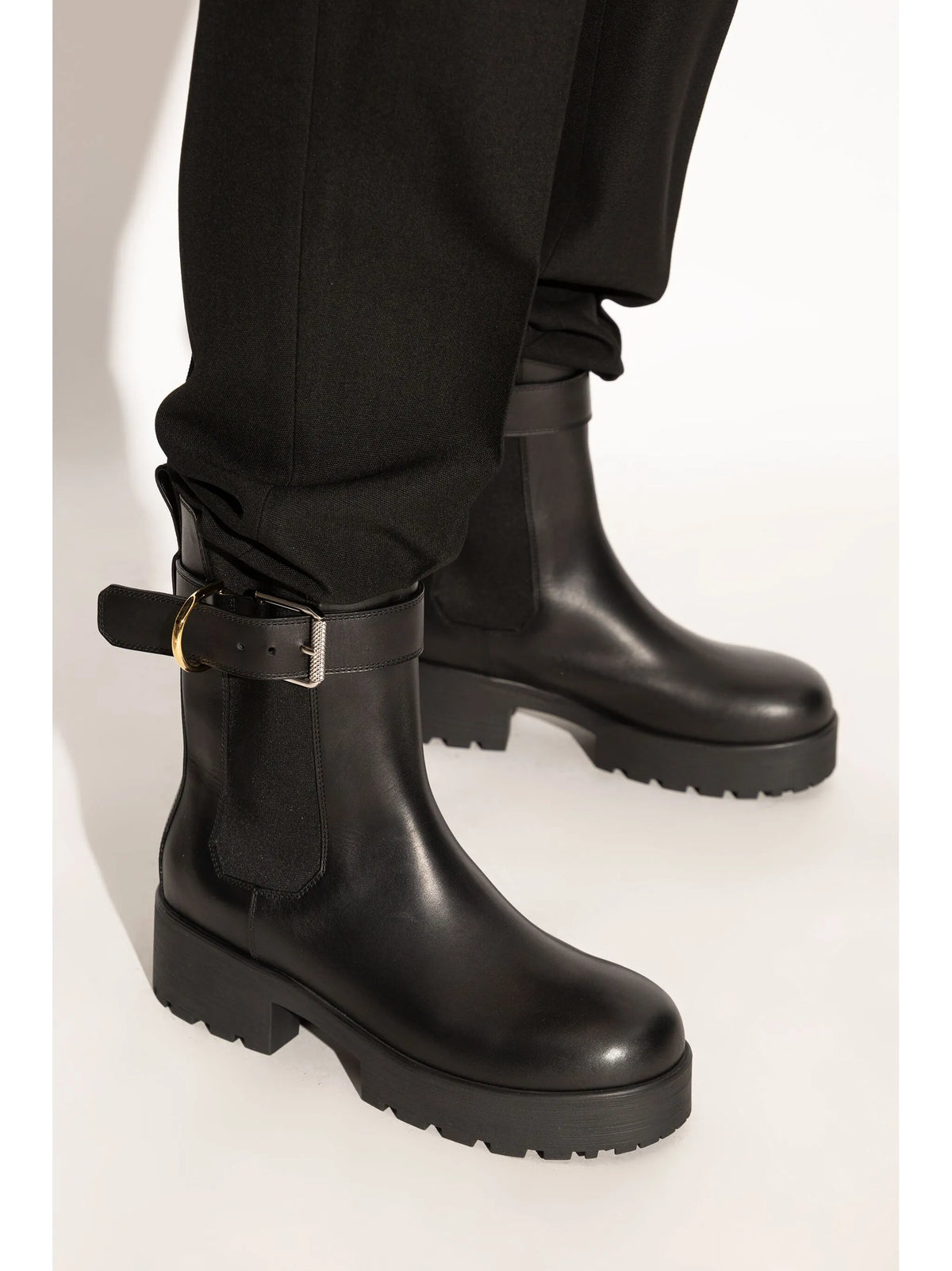 Givenchy - Buckled Leather Boots