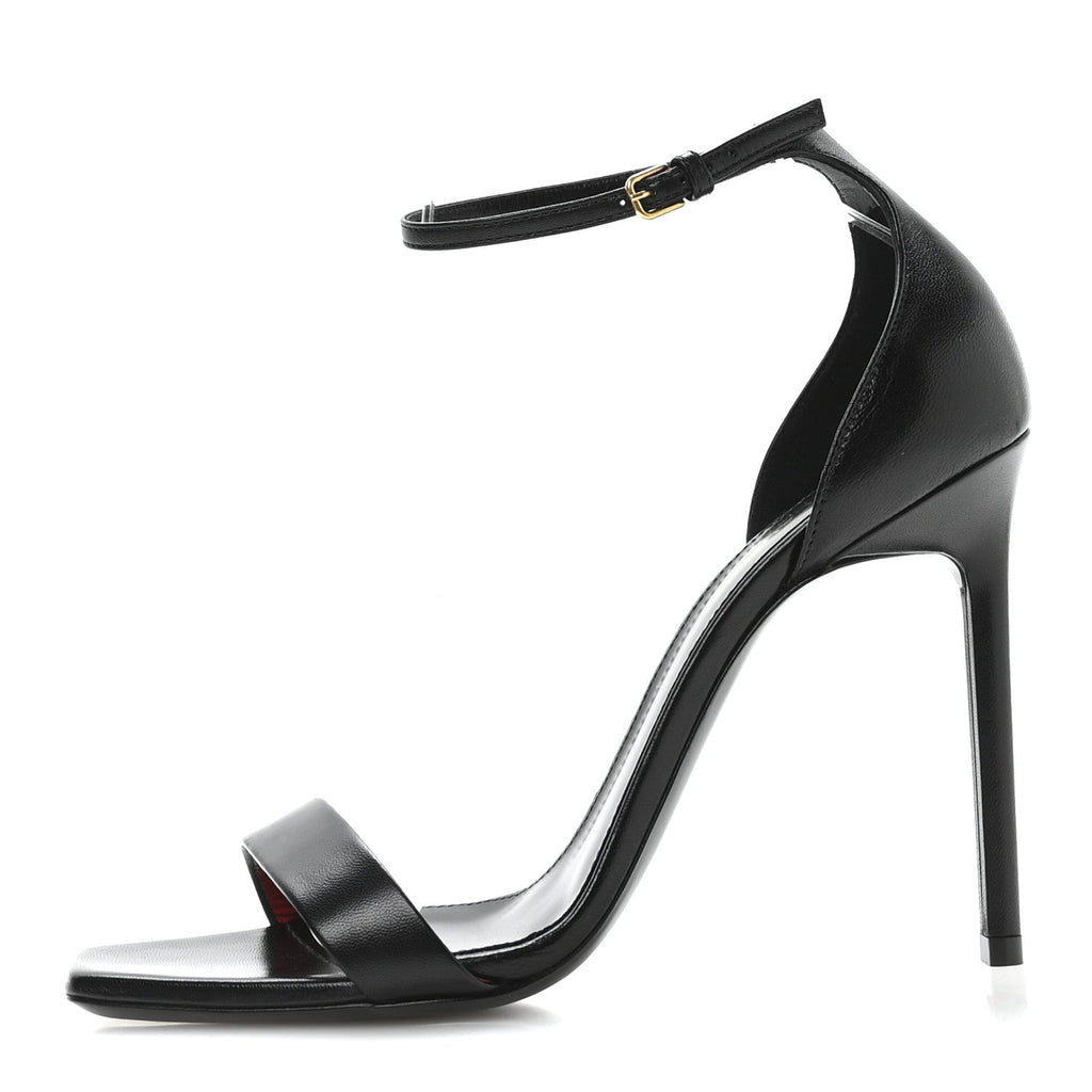 Saint Laurent - Calfskin Tripon Amber 105 Ankle Strap Sandals